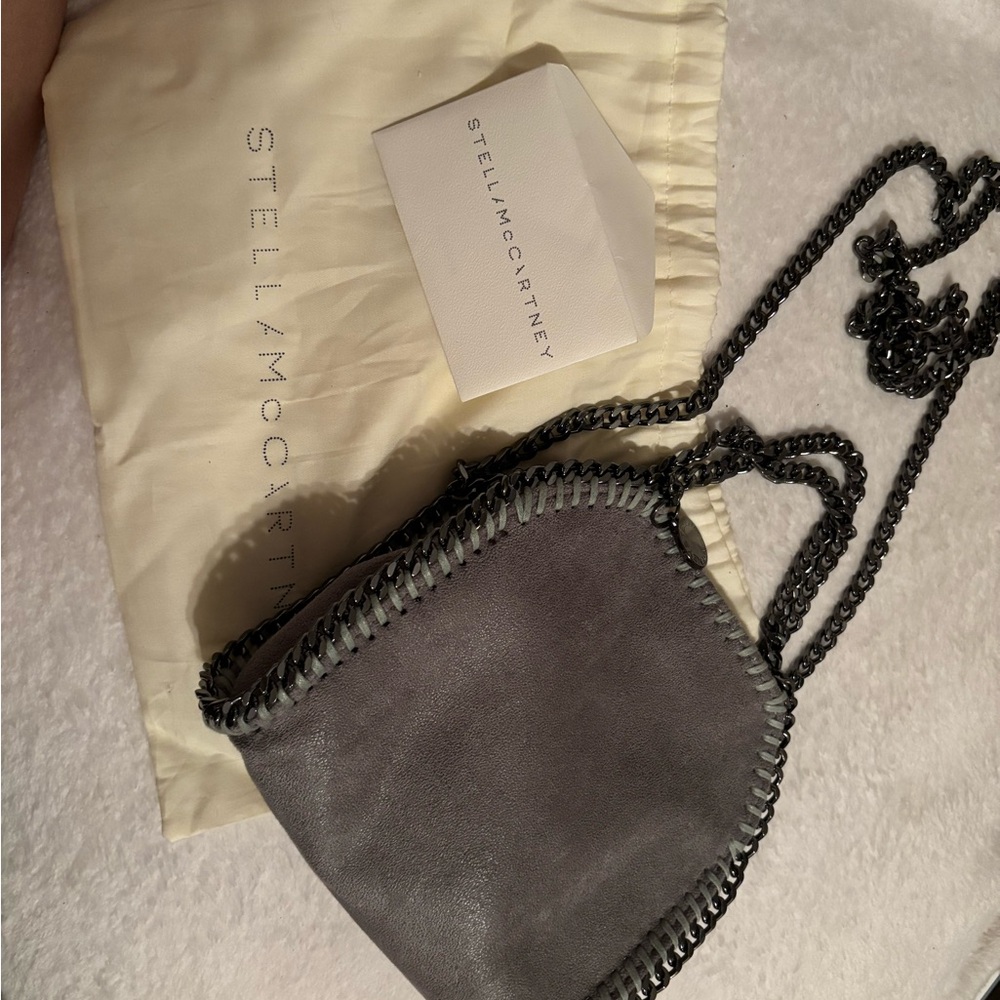 Stella Mccartney Falabella Mini Gray bag metallic chain